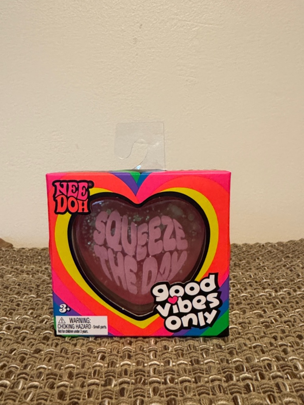 NeeDoh Squeeze The Day Heart Stress Ball - Pink